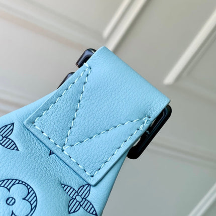 RUSH BUMBAG 30 IN SKY BLUE MONOGRAM SHADOW CALFSKIN