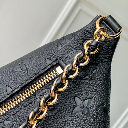 HIGH RISE 31 IN BLACK MONOGRAM EMPREINTE CALFSKIN EMBOSSED LOGO