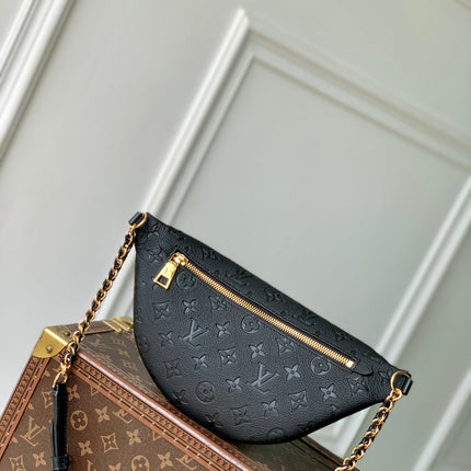 HIGH RISE 31 IN BLACK MONOGRAM EMPREINTE CALFSKIN EMBOSSED LOGO