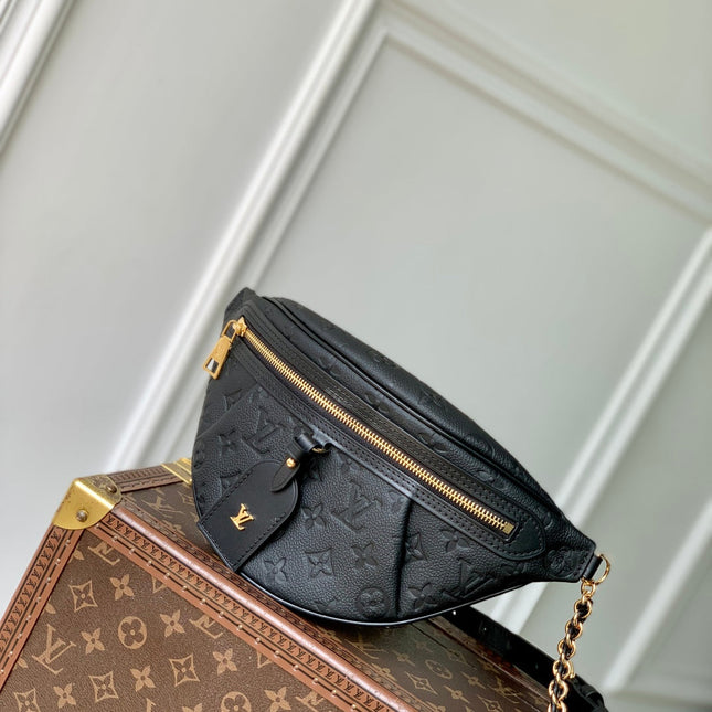 HIGH RISE 31 IN BLACK MONOGRAM EMPREINTE CALFSKIN EMBOSSED LOGO