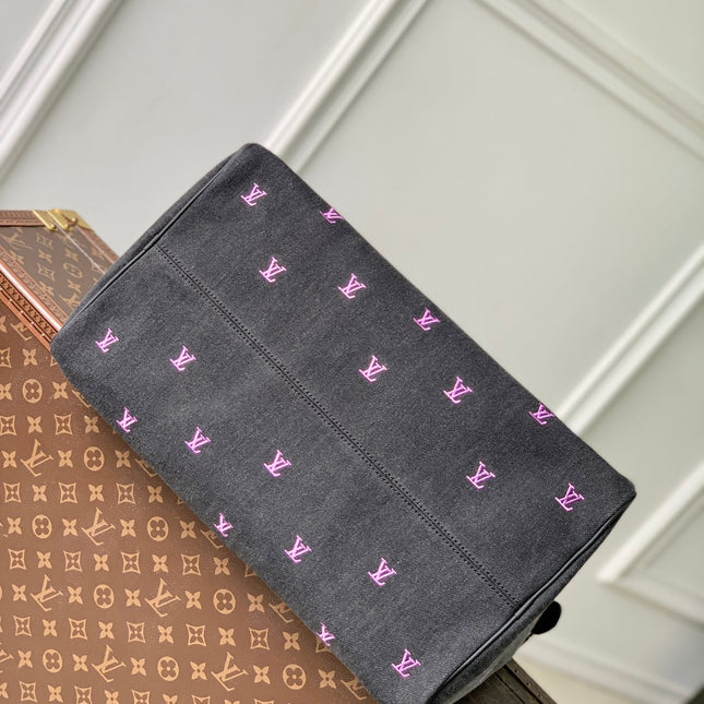 SPEEDY BANDOULIÈRE IB BLACK BLASON DENIM GRADIENT ORANGE LOGO