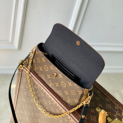 WALLET ON CHAIN IVY 23 IN BROWN MONOGRAM REVERSE CANVAS