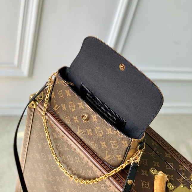 WALLET ON CHAIN IVY 23 IN BROWN MONOGRAM REVERSE CANVAS
