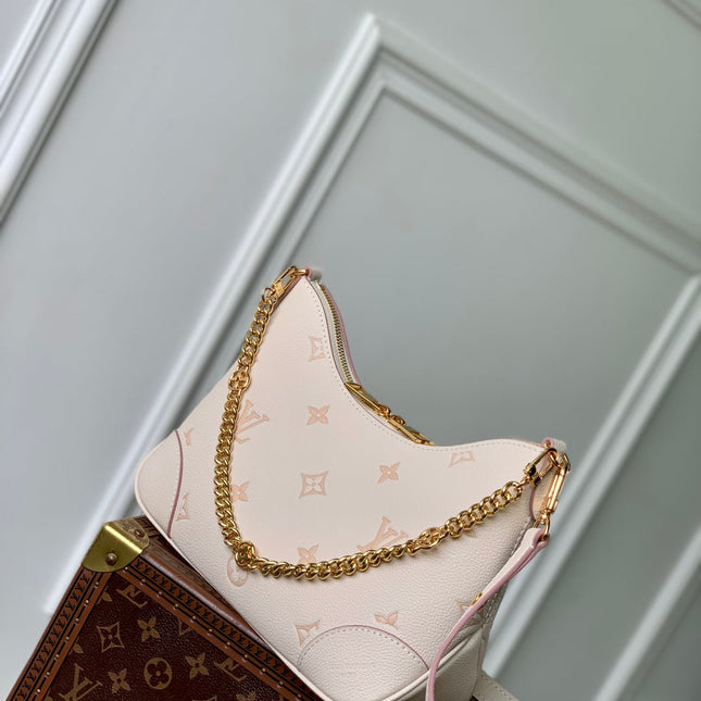 BOULOGNE 29 IN LIGHT PINK MONOGRAM EMPREINTE CANVAS GOLD HARDWARE