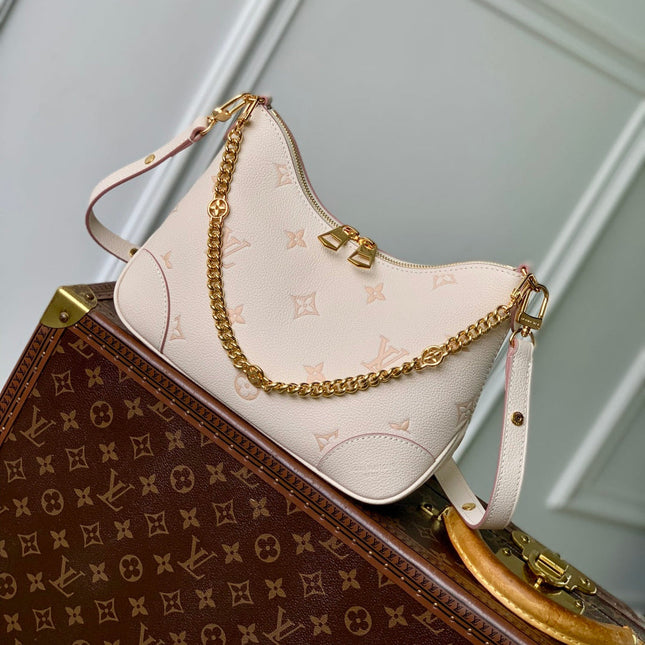 BOULOGNE 29 IN LIGHT PINK MONOGRAM EMPREINTE CANVAS GOLD HARDWARE