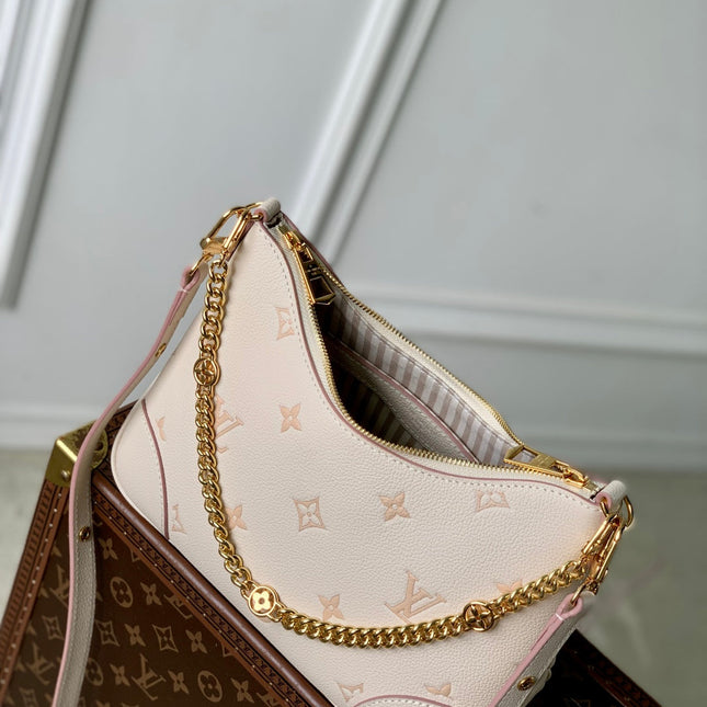 BOULOGNE 29 IN LIGHT PINK MONOGRAM EMPREINTE CANVAS GOLD HARDWARE