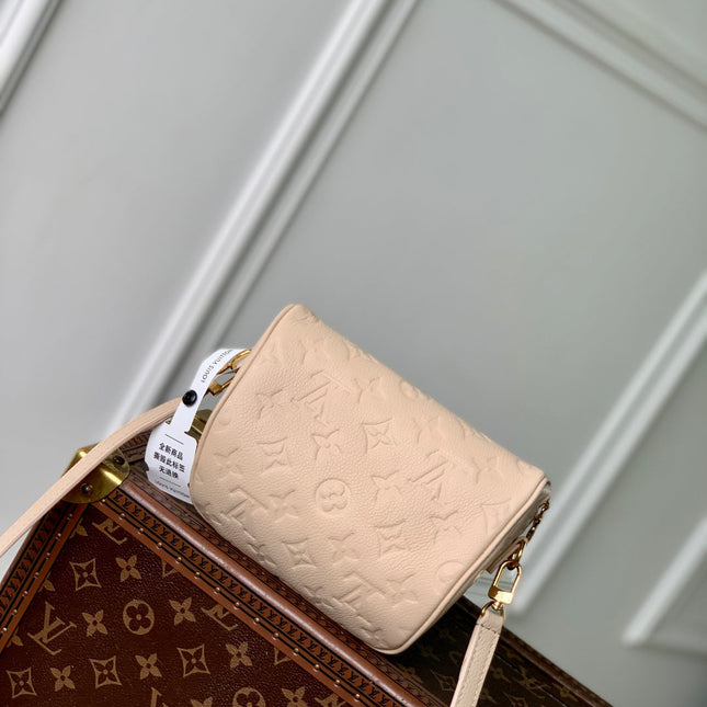 MINI BUMBAG 17 IN NUDE PINK EMBOSSED MONOGRAM EMPREINTE CALFSKIN