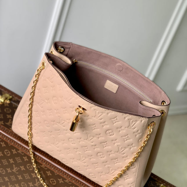 ANYTIME MM 42 IN NUDE PINK MONOGRAM EMPREINTE CALFSKIN