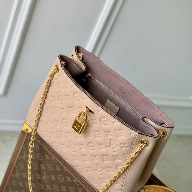 ANYTIME PM 34 IN NUDE PINK MONOGRAM EMPREINTE CALFSKIN