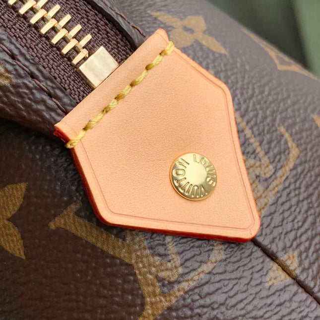 VIVIENNE 27 IN BROWN MONOGRAM COATED CANVAS GOLD LOCK