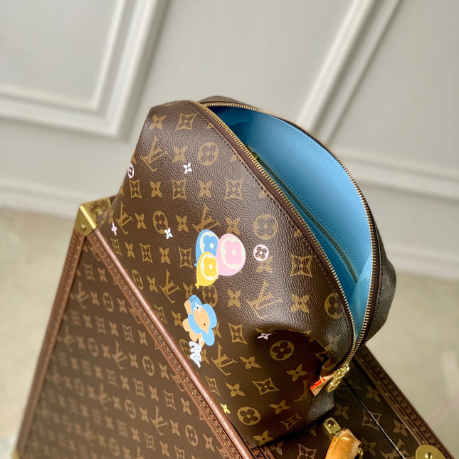 VIVIENNE 27 IN BROWN MONOGRAM COATED CANVAS GOLD LOCK