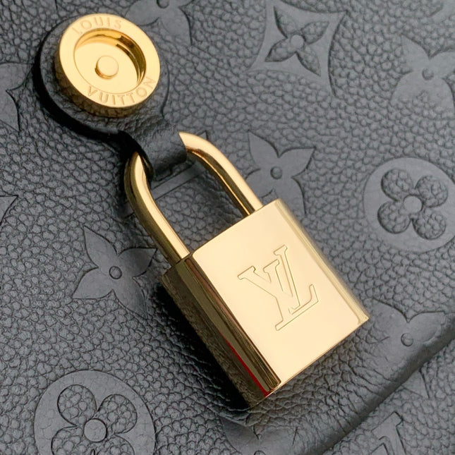 ANYTIME FLAP BAG 29.5 IN BLACK MONOGRAM CALFSKIN
