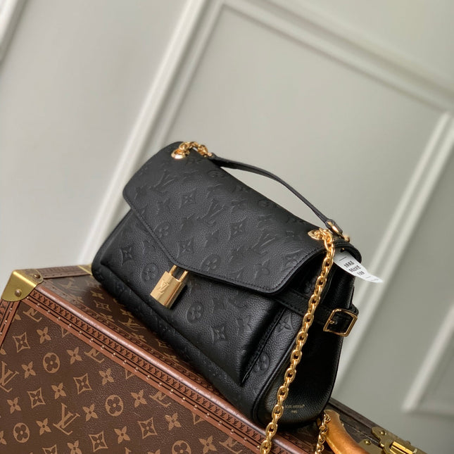ANYTIME FLAP BAG 29.5 IN BLACK MONOGRAM CALFSKIN