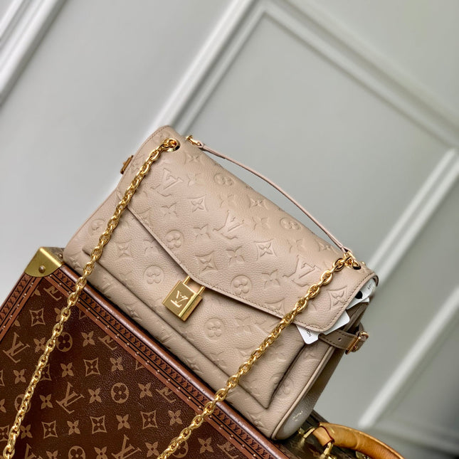 ANYTIME FLAP BAG 29.5 IN TOURTERELLE GRAY MONOGRAM CALFSKIN