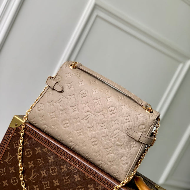 ANYTIME FLAP BAG 29.5 IN TOURTERELLE GRAY MONOGRAM CALFSKIN