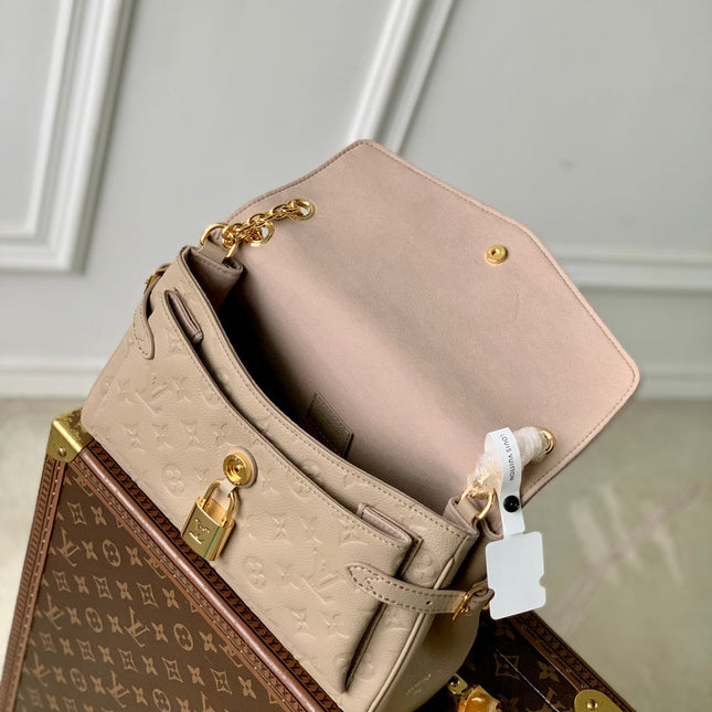 ANYTIME FLAP BAG 29.5 IN TOURTERELLE GRAY MONOGRAM CALFSKIN
