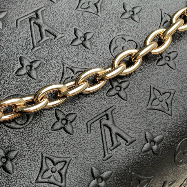 MONTSOURIS BACKPACK 27 IN BLACK MONOGRAM BOLD COATED CALFSKIN