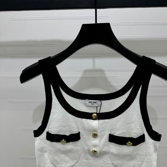 CELINE KNIT SPAGHETTI STRAP TOP 269456