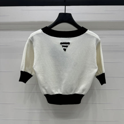 PRADA SHORT-SLEEVE KNIT TOP 269463