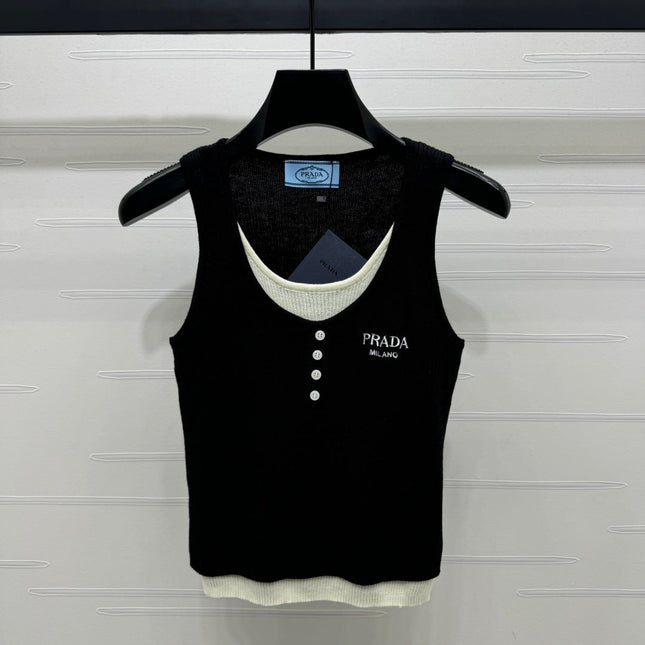 Prada 25 Tank Top Wool with Acrylic 233445