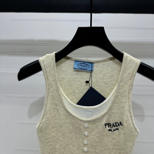 Prada 25 Tank Top Wool with Acrylic 233445