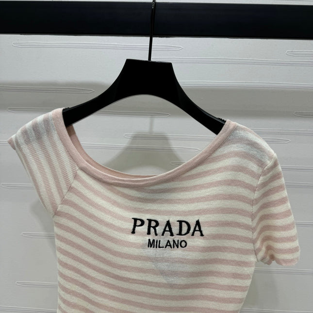 Prada 25 One-Shoulder Top Wool 233511