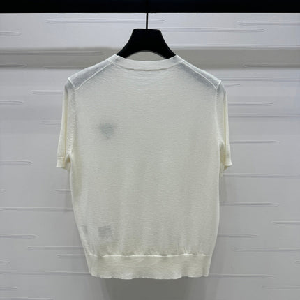 PRADA SHORT-SLEEVE EMBROIDERED LOGO T-SHIRT 269460