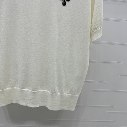 PRADA SHORT-SLEEVE EMBROIDERED LOGO T-SHIRT 269460