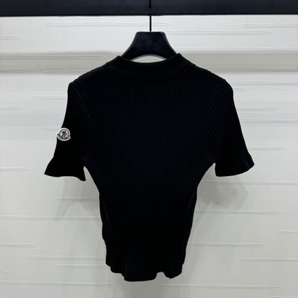 MONCLER 25S SHORT-SLEEVE KNIT TOP 255893