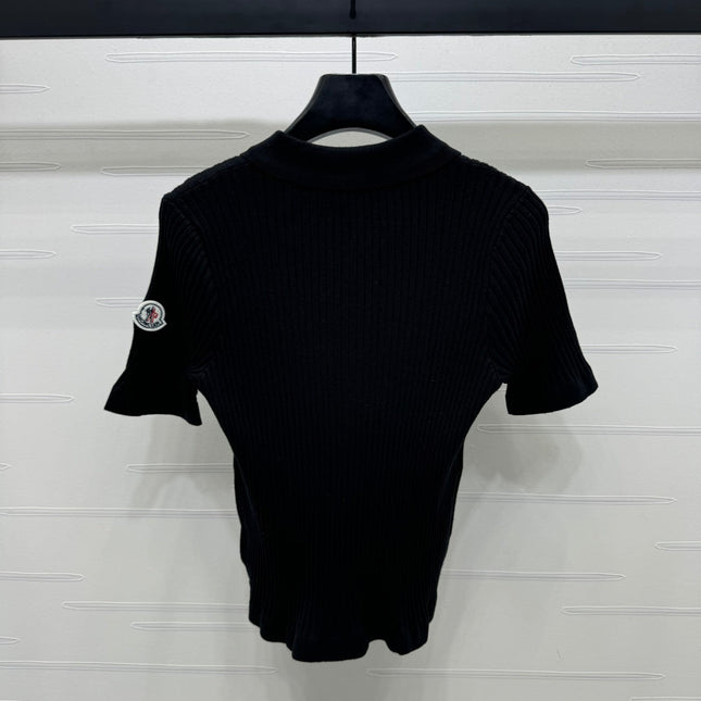 MONCLER 25S SHORT-SLEEVE KNIT TOP 255893