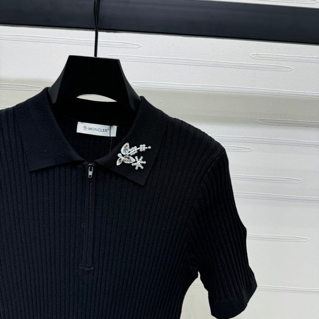 MONCLER 25S SHORT-SLEEVE KNIT TOP 255893