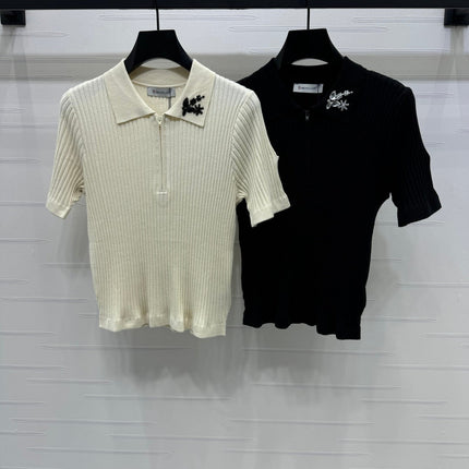 MONCLER 25S SHORT-SLEEVE KNIT TOP 255895