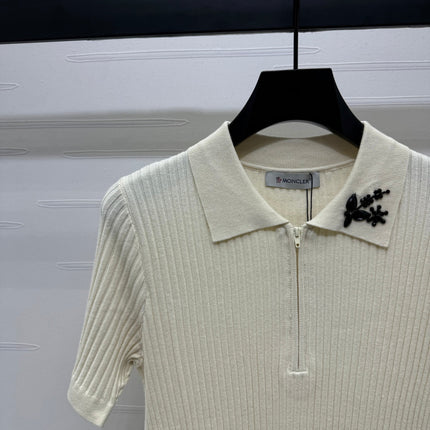 MONCLER 25S SHORT-SLEEVE KNIT TOP 255895