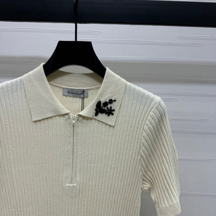 MONCLER 25S SHORT-SLEEVE KNIT TOP 255895