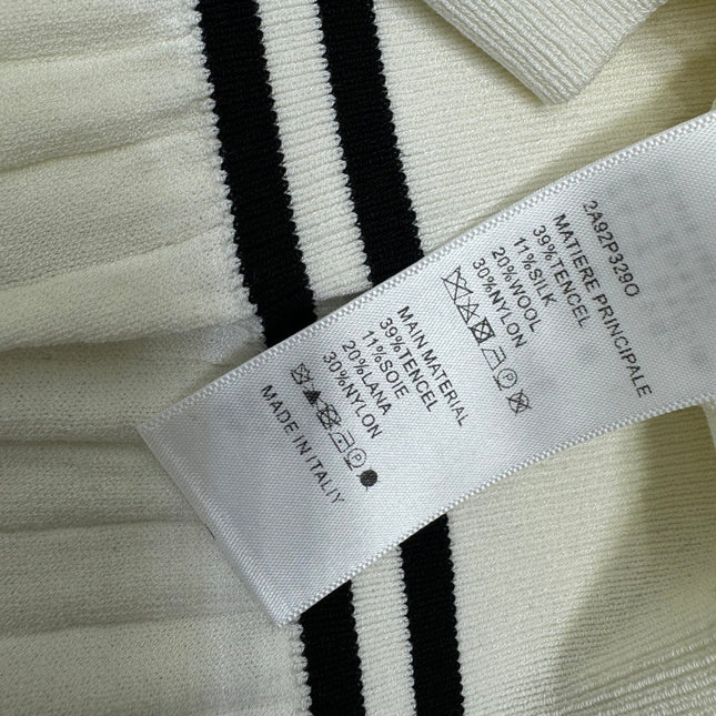 CELINE SHORT-SLEEVE KNIT TOP WHITE 274818