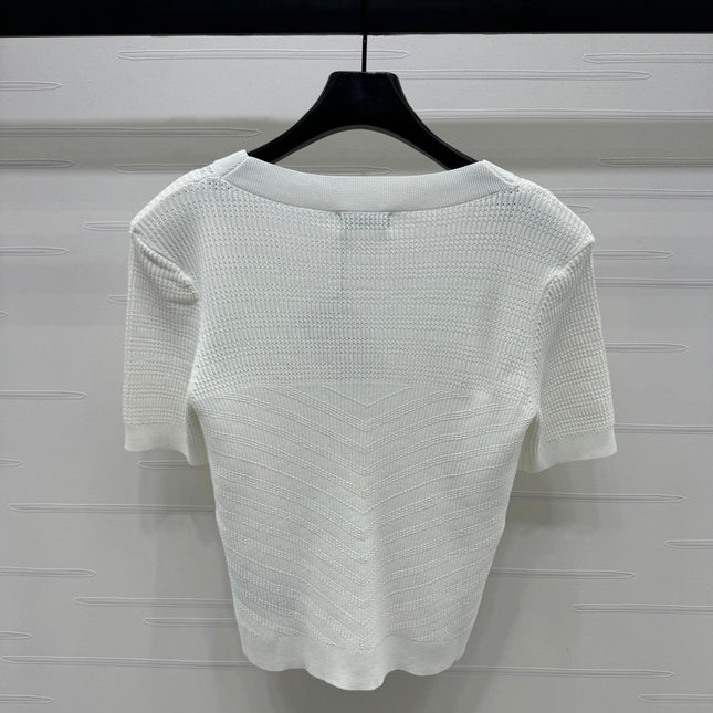 BALMAIN 25S V-NECK SHORT SLEEVE CARDIGAN 264245