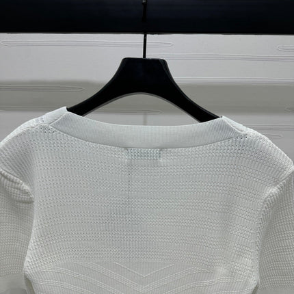 BALMAIN 25S V-NECK SHORT SLEEVE CARDIGAN 264245