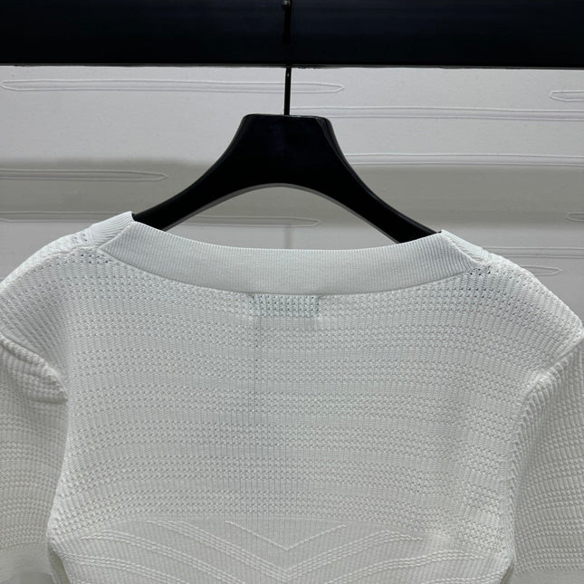 BALMAIN 25S V-NECK SHORT SLEEVE CARDIGAN 264245