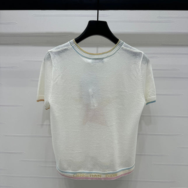 DIOR SHORT-SLEEVE KNIT TOP 269459