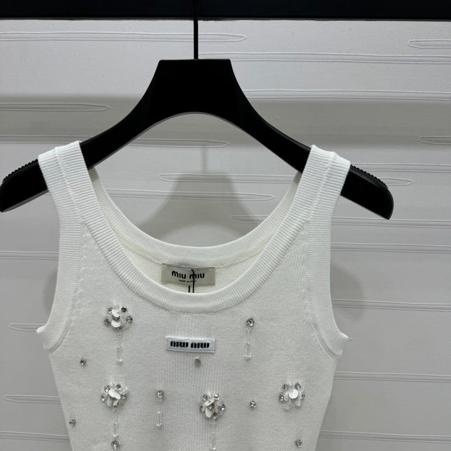 Miumiu 25 White Crop Top