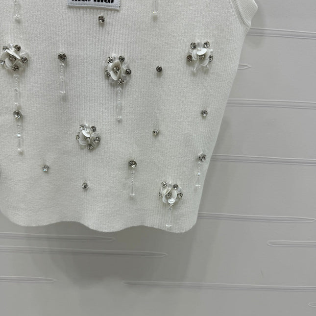 Miumiu 25 White Crop Top