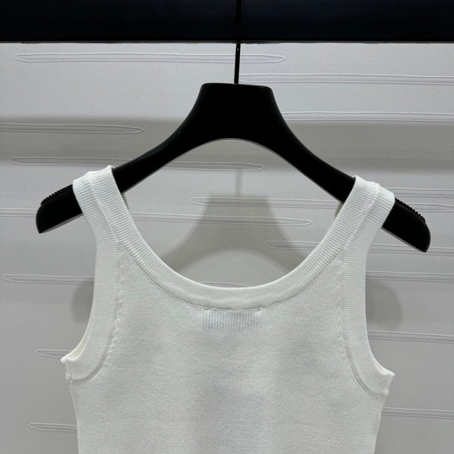 MIUMIU EMBELLISHED KNIT TOP 269491