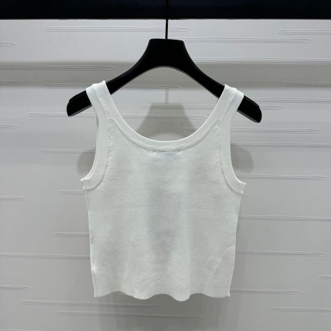 MIUMIU EMBELLISHED KNIT TOP 269491