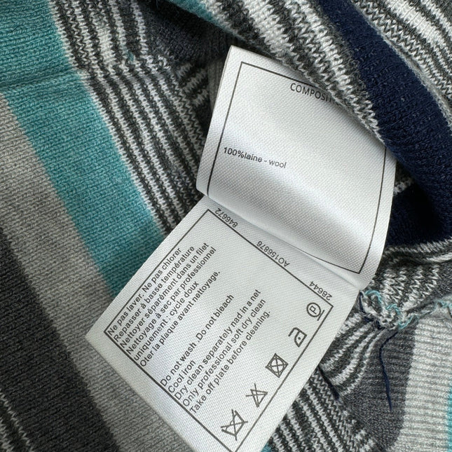 Chanel 25 Sleeveless Striped Top In Blue And Gray
