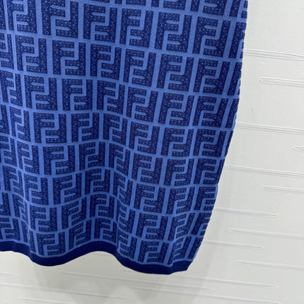 Fendi Blue Knit Mini Dress