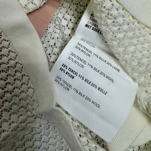 MIU 25S ROUND NECK KNIT TANK TOP WITH HOLES 264266