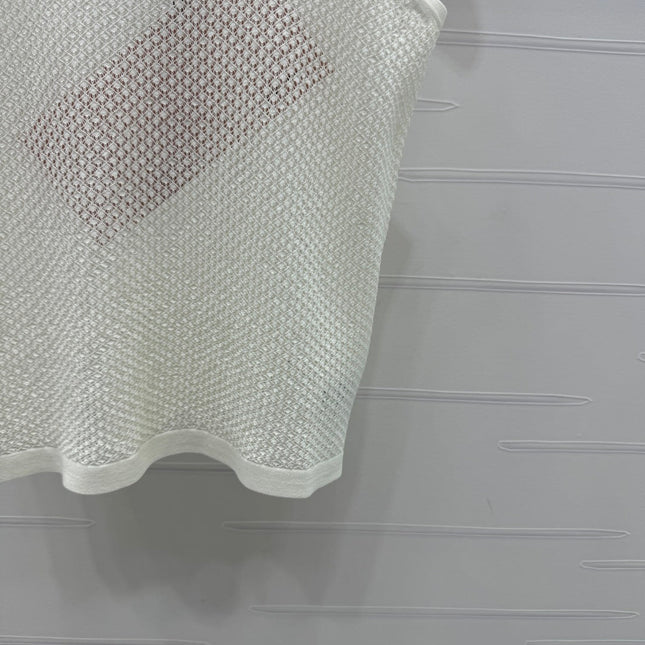 MIU 25S ROUND NECK KNIT TANK TOP WITH HOLES 264266