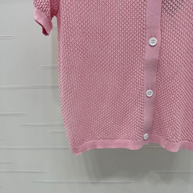 MIU 25S SHORT SLEEVE ROUND NECK CARDIGAN 264270