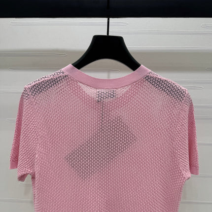 MIU 25S SHORT SLEEVE ROUND NECK CARDIGAN 264270