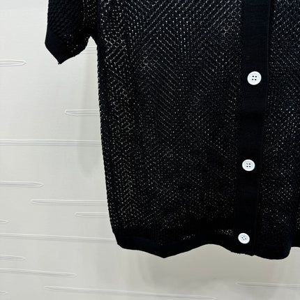MIU 25S SHORT SLEEVE ROUND NECK CARDIGAN 264269